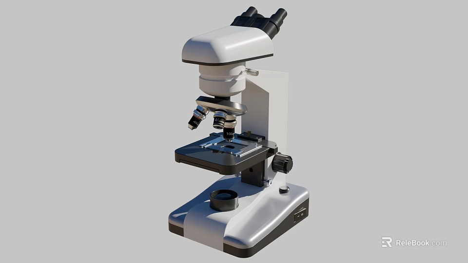 Professional Laboratory Medical Microscope With High Definition Optical Lenses for Clinical Research And Analysis 3d model 