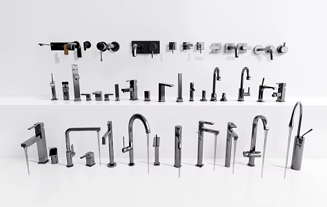 Modern faucet stainless steel faucet multi-function faucet 3d model