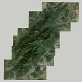 Garden Landscape With 3D Mountain Terrain And Natural Green Vegetation