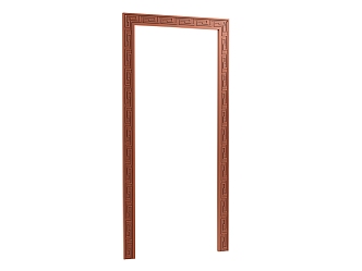 Chinese Style Door Cover Decorative Line 3d model