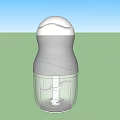 Two Modern Kitchen Mini Food Processors With Clear Jars And Grey Covers