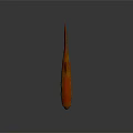 Red And Orange Spotted Fish 3D Modeled Aquatic Animal On Reflective Surface