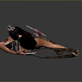 Female Archer Drawing Bow and Aiming Arrow in Tactical Outfit Ready for Action