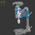 Manual Industrial Drilling Machine With Stable Metal Base And Professional Design