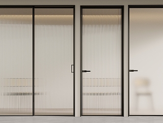 Modern swing door sliding door Changhong glass door 3d model