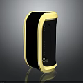 Black And Yellow Portable Wireless Speaker With Mesh Grille Sleek Modern Design