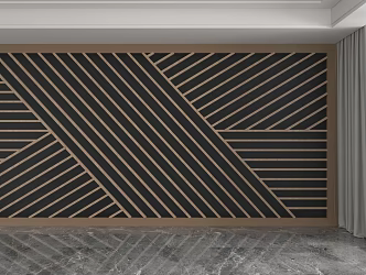 Modern background wall 3d model