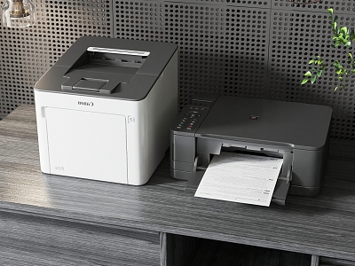 Modern printer combination 3d model