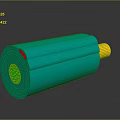 Advanced Turquoise Medical Device Design With Yellow Tip And Perforated End Section