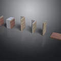 Building Construction Materials With Various Wooden Stone And Concrete Panels And Blocks