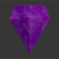 3D Rendered Purple Diamond Geometric Shape With Glossy Surface And Gray Background
