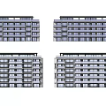 Modern Multi Storey Residential Building Facade Design With Balconies And Windows