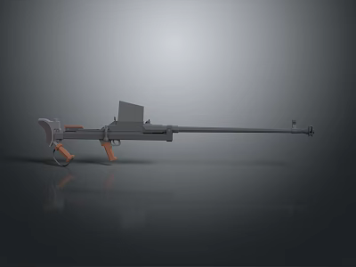 rifle semi-automatic rifle combat rifle battle rifle carbine war rifle attack rifle 3d model