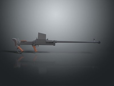 rifle semi-automatic rifle combat rifle battle rifle carbine war rifle attack rifle 3d model