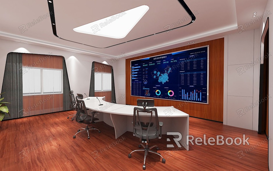 Seats for leaders of modern monitoring room model