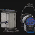 Commercial Equipment With Metal Casing Ventilation Holes Control Panel Buttons And Display Screen