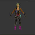 Casual Daily Living Clothing Set With Brown Jacket Black Gloves And Leather Boots