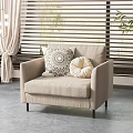 Modern Single Sofa Single Fabric Sofa 3d model