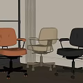 Modern Office Chair with Armrests and Wheels in Multiple Colors for Comfortable Workspace