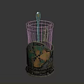 Daily Use Decorative Transparent Cup With Colorful Pattern Metal Base And Spoon