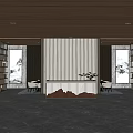 New Chinese Front Desk 3d model