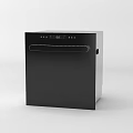 Sleek Black And White Dishwasher As Modern Kitchen Appliance With Digital Control Panel 3d model