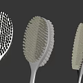 Long Handled Cleaning Brush With Blue Handle And White Bristles For Household Use