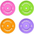 Various Colored Sports Equipment Barbell Plates With 10lb 15lb 20lb 25lb Weights