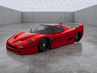 Ferrari F50 sports car Street Car Luxury Car 3d model