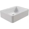 White Square Kitchen Sink With Single Drain Hole For Modern Kitchen Use 3d model