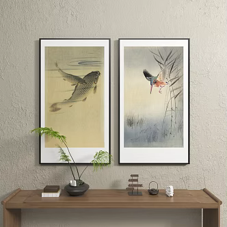 New Chinese Animal Painting Abstract Decorative Painting 3d model