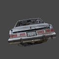 Destroyed 80 s car 3d model