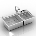 Modern Kitchen Washing Basin Star Basin 3d model