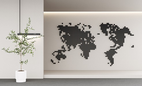 Map Wall Decoration 3d model