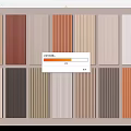 Assorted Decorative Wall Panels With Striped Textures And Various Colors 3d model
