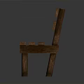 Architectural Wooden Bench Structure With Natural Wood For Outdoor Garden Seating Areas