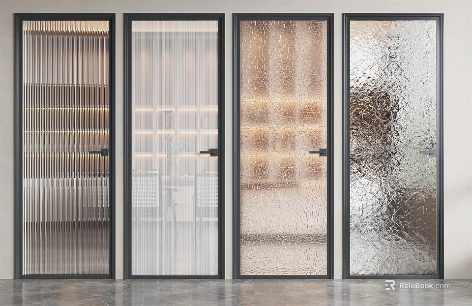 Modern Open Concept Kitchen Interior Design With Island Counter And Appliances 3d model