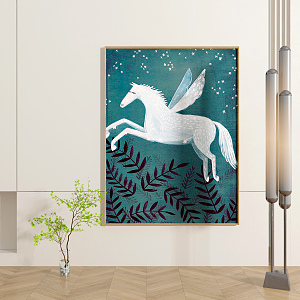 Modern Animal Painting Decorative Painting 3d model