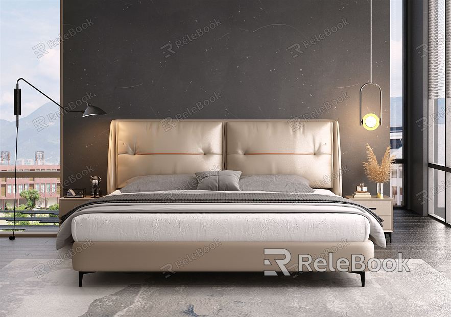 Modern Background Double Bed Double Bed model