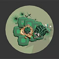 Frog Balloon Game Environment Game Scene Fairy Tale Magic Scene 3d model