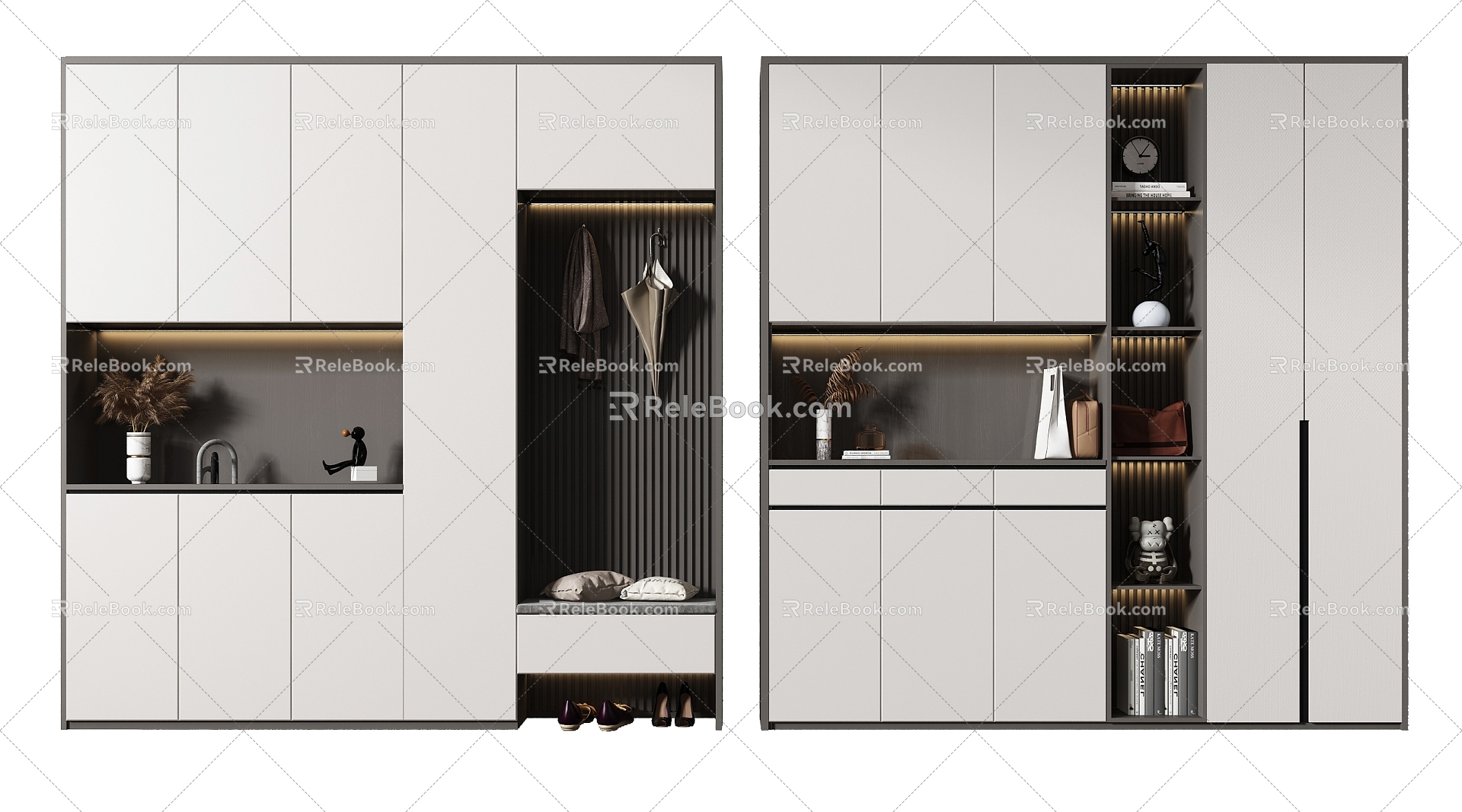 Modern shoe cabinet 3d model