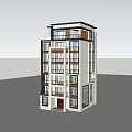Modern Style Detached Villa With Multiple Floors Balconies And Large Windows