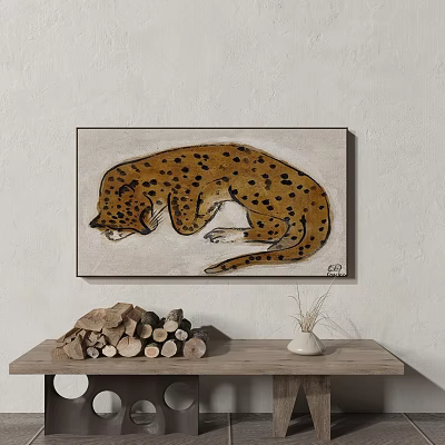 New Chinese Animal Painting Abstract Decorative Painting 3d model