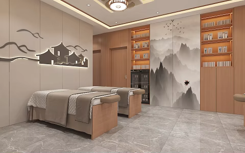 New Chinese Massage Shop 3d model
