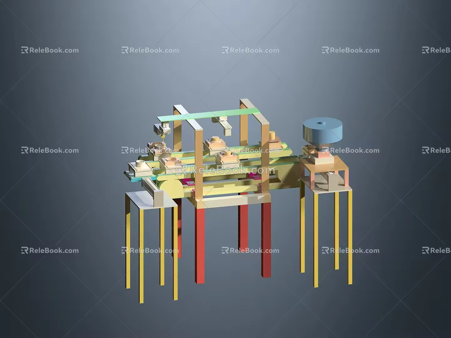 Modern taro ring processing machine 3d model