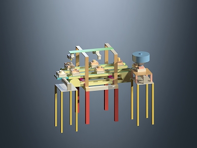 Modern taro ring processing machine 3d model