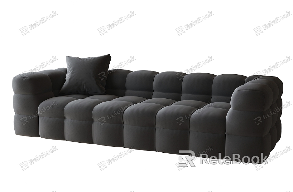 Modern Fabric Multi-Person Sofa Bread Sofa Type Sofa model