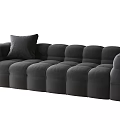Modern Fabric Multi-Person Sofa Bread Sofa Type Sofa 3d model