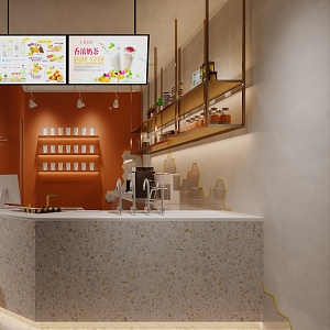 Modern Milk Tea Shop Internet Celebrity Milk Tea Shop 3d model