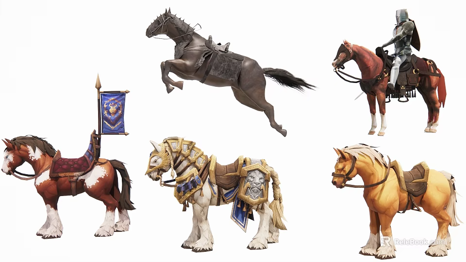 Various Reptile Figurines Showcasing Jumping Poses Decorative Gear And Detailed Features 3d model 